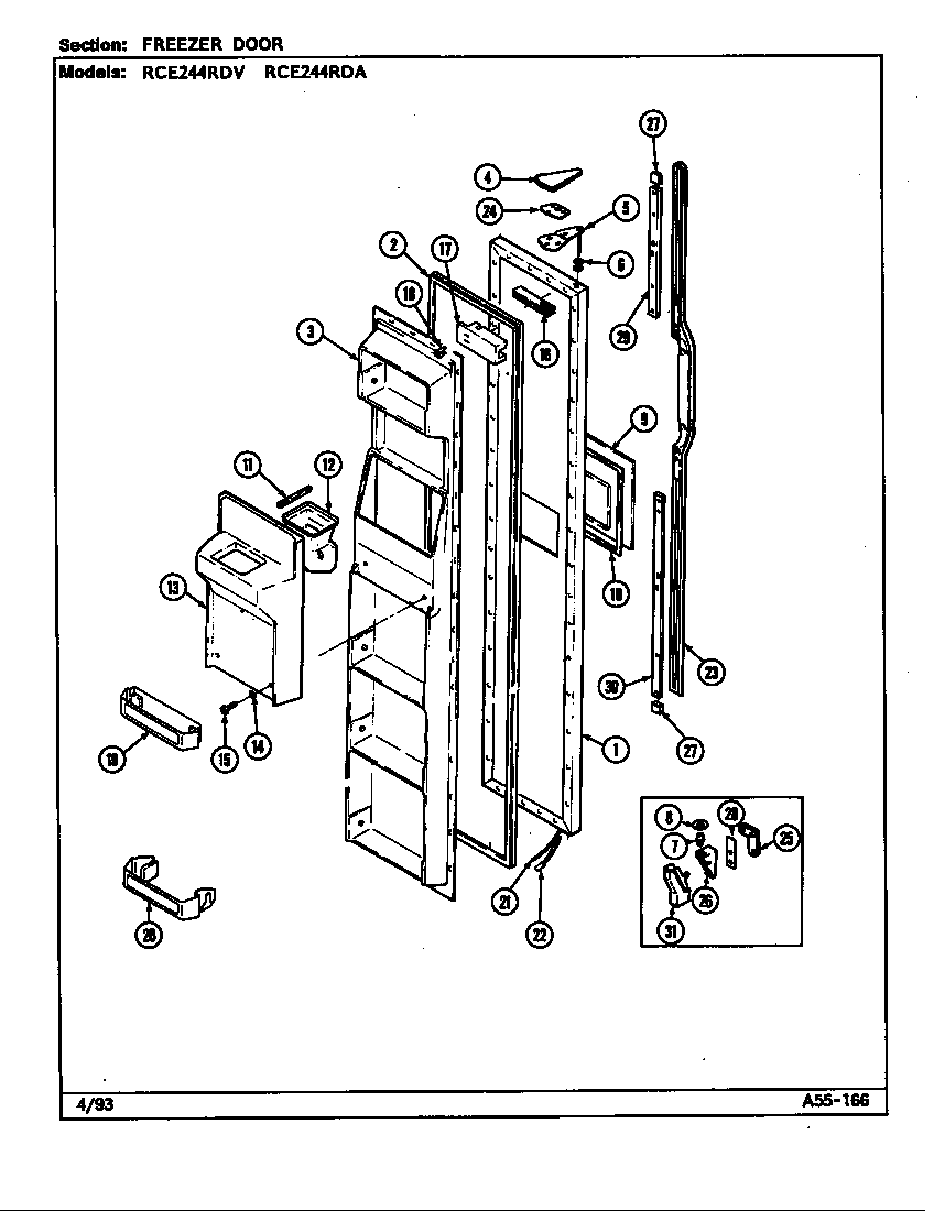 Freezer door