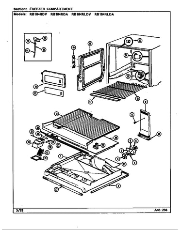 Freezer compartment (rb184rda/dg47a) (rb184rdv/dg46a) (rb184rlda/dg49a) (rb184rldv/dg48a)