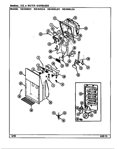 Ice & water dispenser (rb184rda/dg47a) (rb184rdv/dg46a) (rb184rlda/dg49a) (rb184rldv/dg48a)