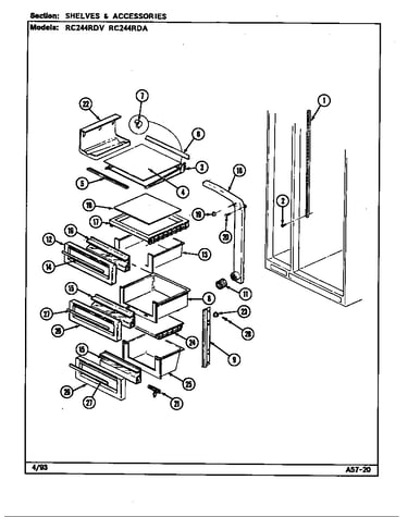 Shelves & accessories (rc244rda/ds84a) (rc244rda/ds84b) (rc244rdv/ds83a) (rc244rdv/ds83b)