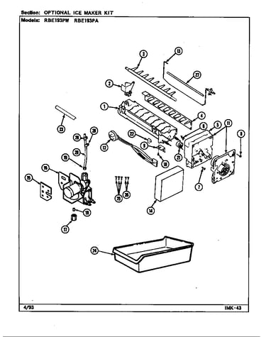 Optional ice maker kit
