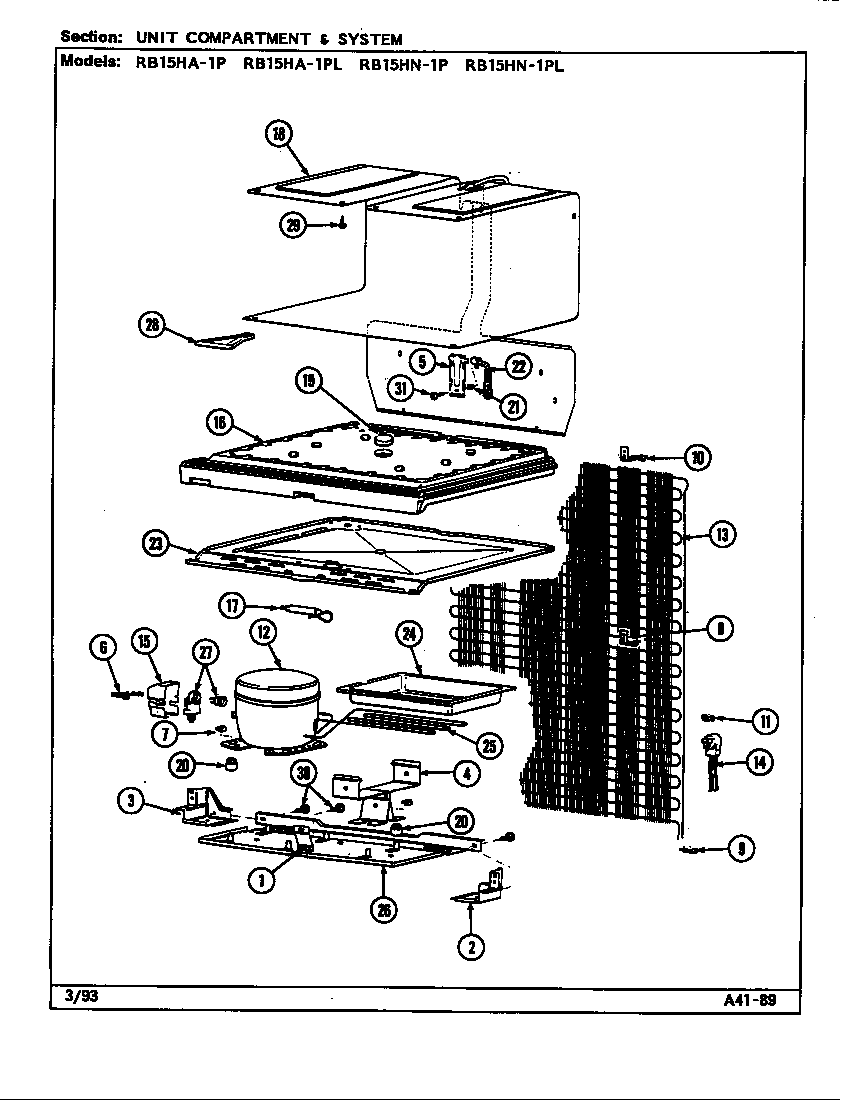 Unit compartment & system