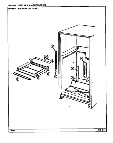 Shelves & accessories (rb194pa/de76a) (rb194pv/de75a)