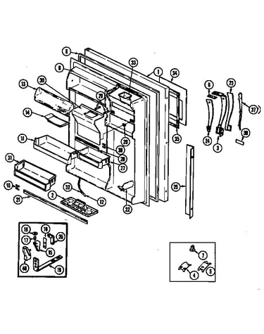 Fresh food door (rb234rda/dg86a) (rb234rdv/dg85a) (rb234rlda/dg88a) (rb234rldv/dg87a)