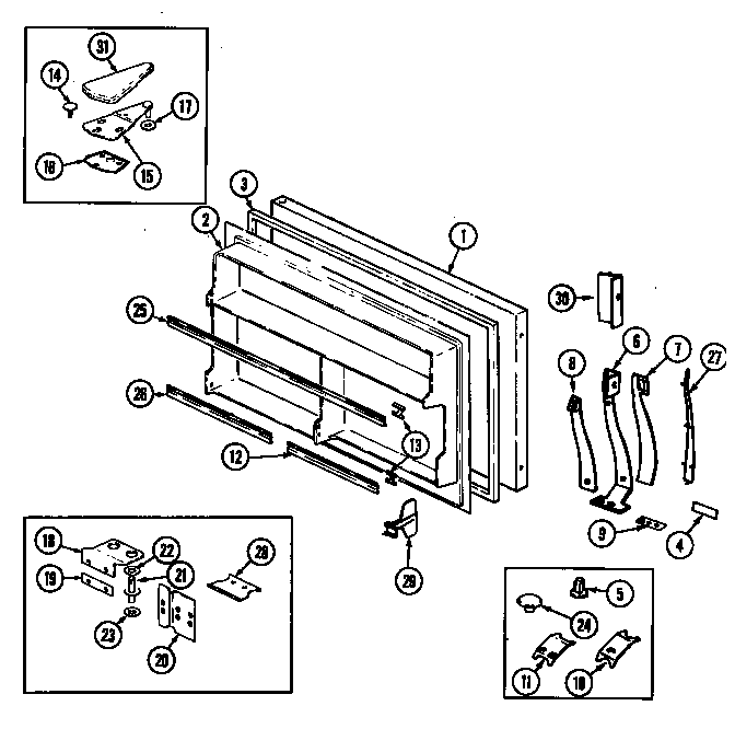 FREEZER DOOR (RB234RDA/DG86A) (RB234RDV/DG85A) (RB234RLDA/DG88A) (RB234RLDV/DG87A)