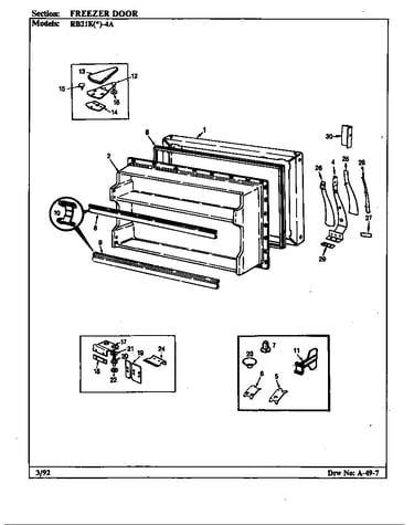 Freezer door (rb21kn-4a/bg71c)