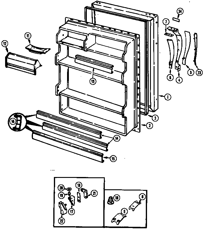 FRESH FOOD DOOR (RB191PA/DG55A) (RB191PV/DG51A) (RB191PV/DG51B)