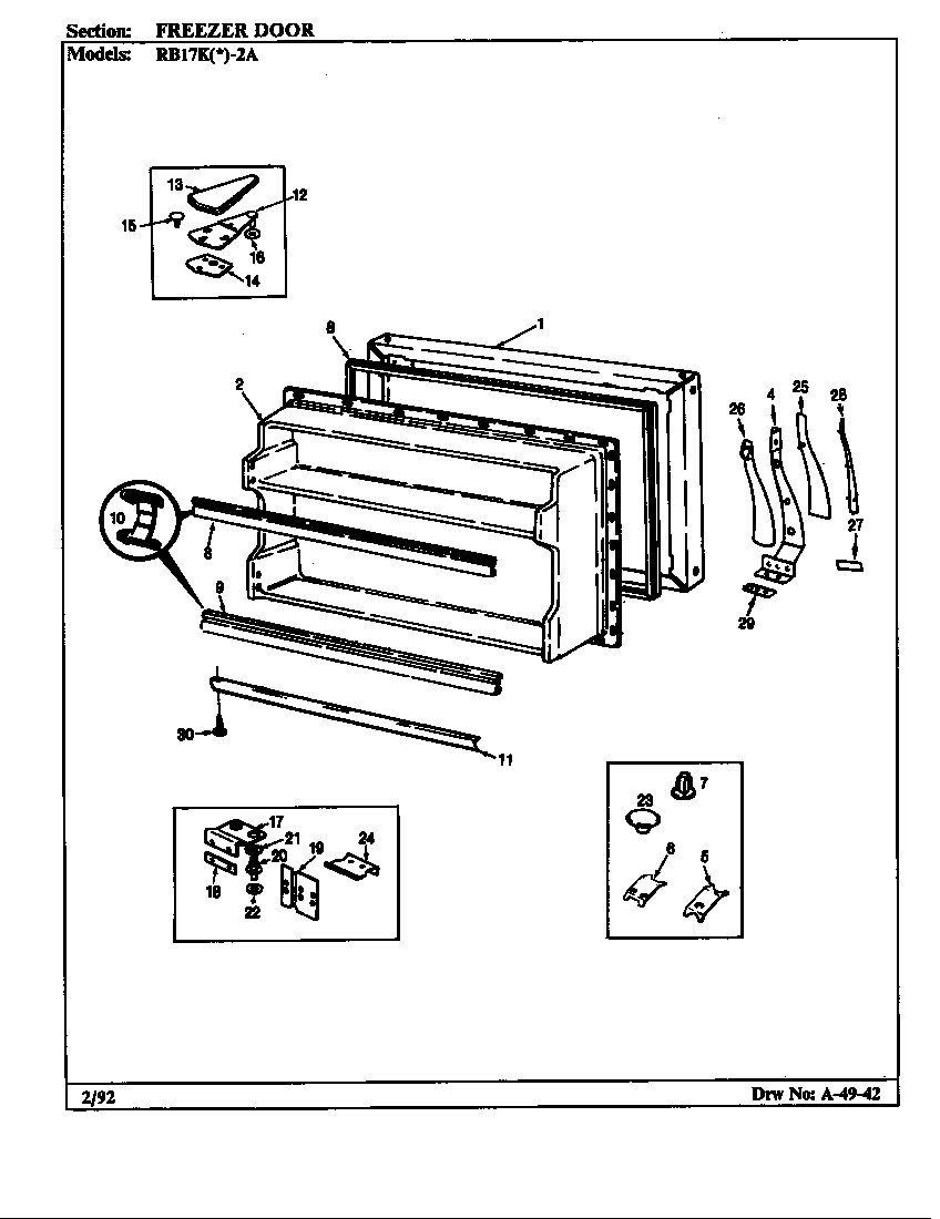 Freezer door