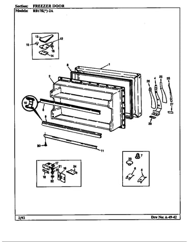 Freezer door