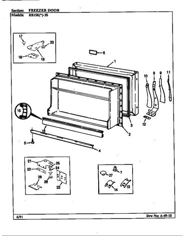 Freezer door