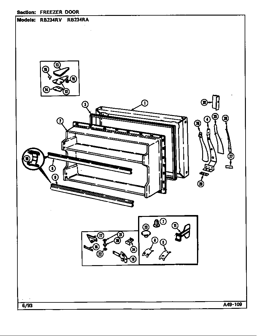 Freezer door