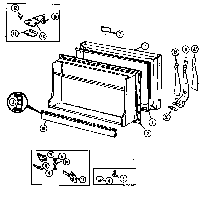 Freezer door