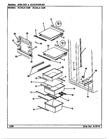 Shelves & accessories (rc24la-3aw/bs82c) (rc24la-3aw/cs82a) (rc24ln-3aw/bs81d) (rc24ln-3aw/cs81a)