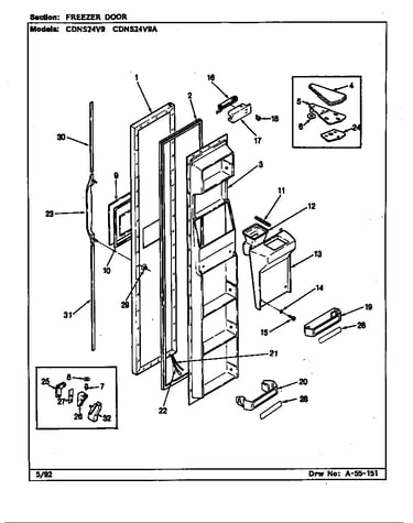 Freezer door