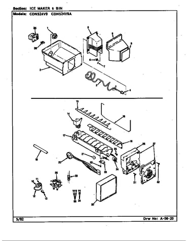 Ice maker & bin