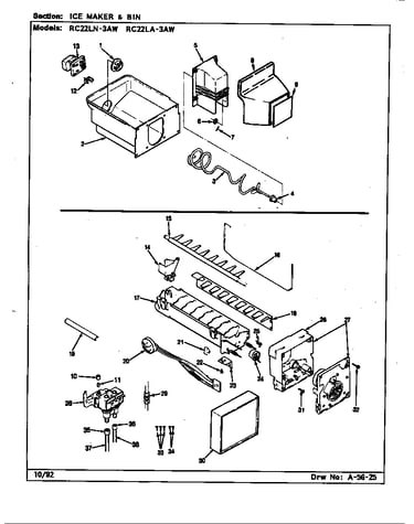 Ice maker & bin