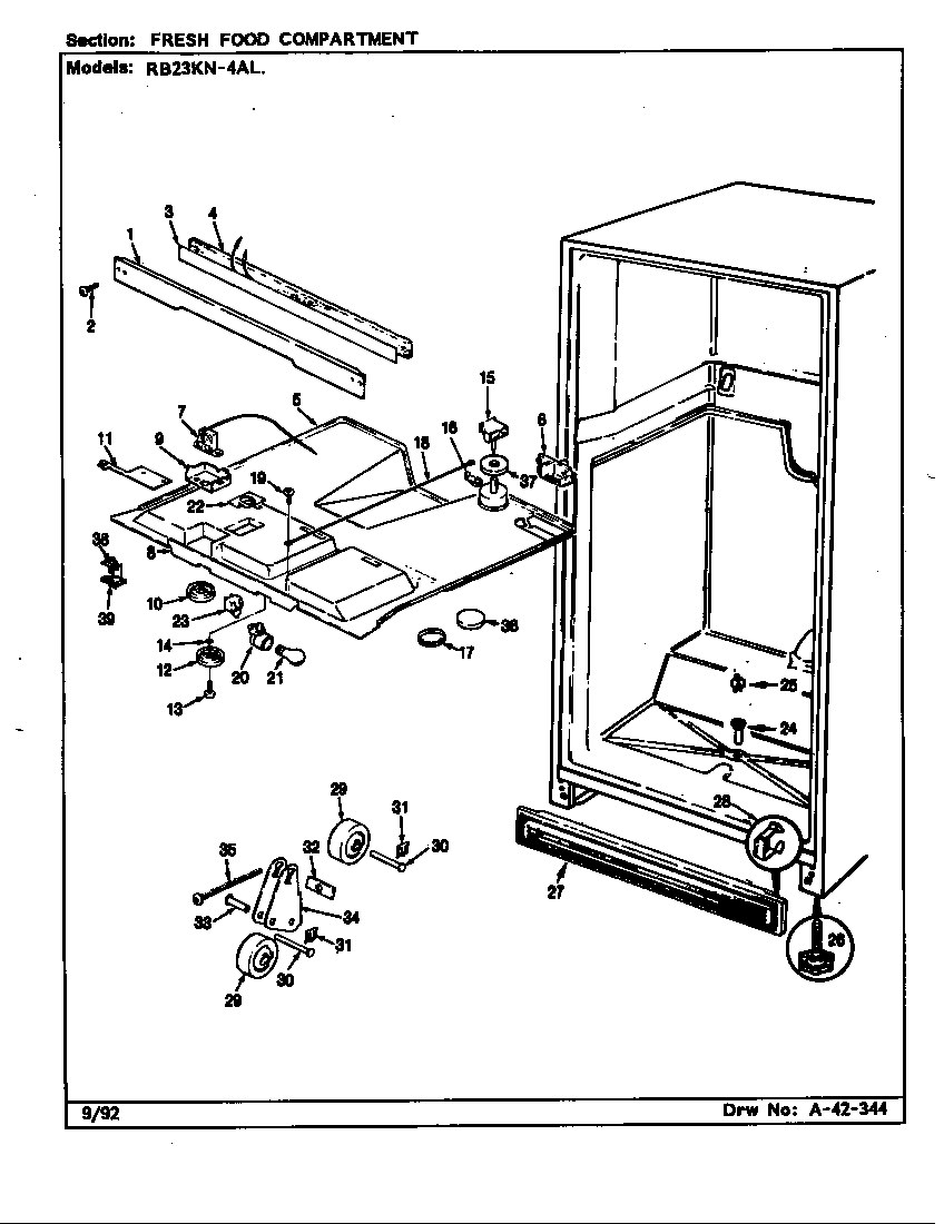 FRESH FOOD COMPARTMENT (RB23KA-4AL/CG99A) (RB23KN-4AL/CG96A)