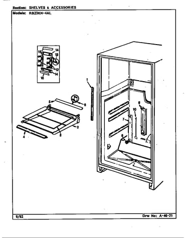 Shelves & accessories (rb23ka-4al/cg99a) (rb23kn-4al/cg96a)