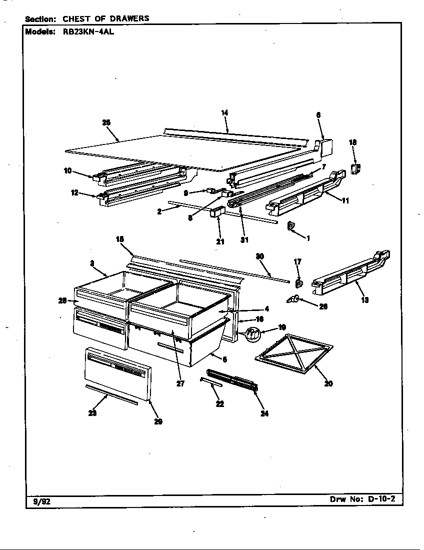 CHEST OF DRAWERS (RB23KA-4AL/CG99A) (RB23KN-4AL/CG96A)