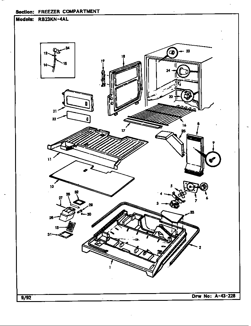 Freezer compartment (rb23ka-4al/cg99a) (rb23kn-4al/cg96a)