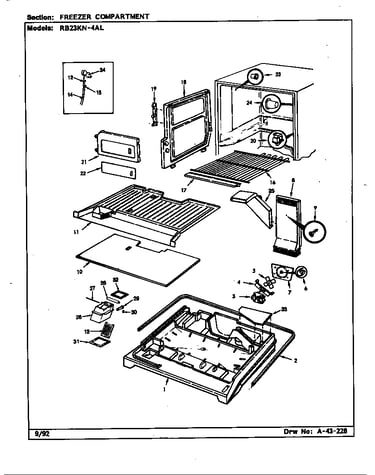 Freezer compartment (rb23ka-4al/cg99a) (rb23kn-4al/cg96a)