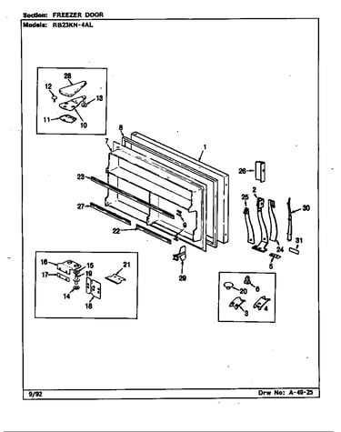 Freezer door