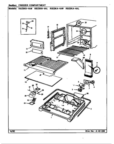 Freezer compartment (rb23ka-4al/bg99b) (rb23ka-4aw/bg98b) (rb23kn-4al/bg96b) (rb23kn-4aw/bg97b) (rb23kn-4aw/bg97c)