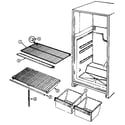Magic Chef RB171PLW/DG22C shelves & accessories diagram