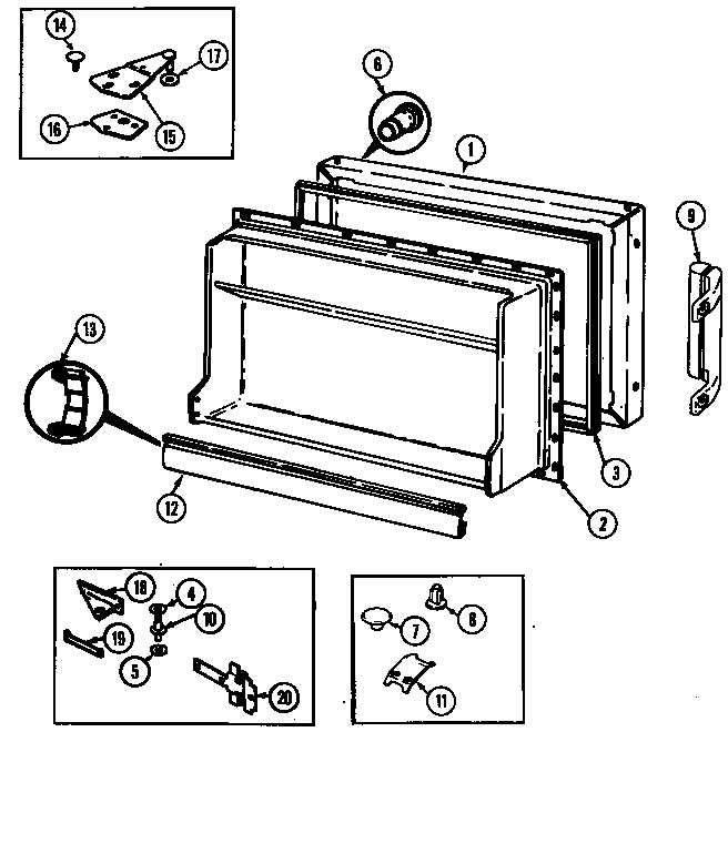 Freezer door