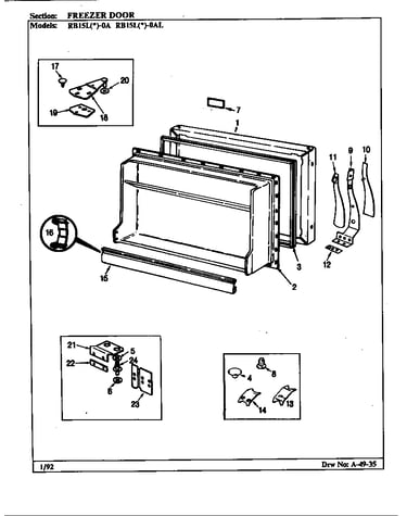 Freezer door