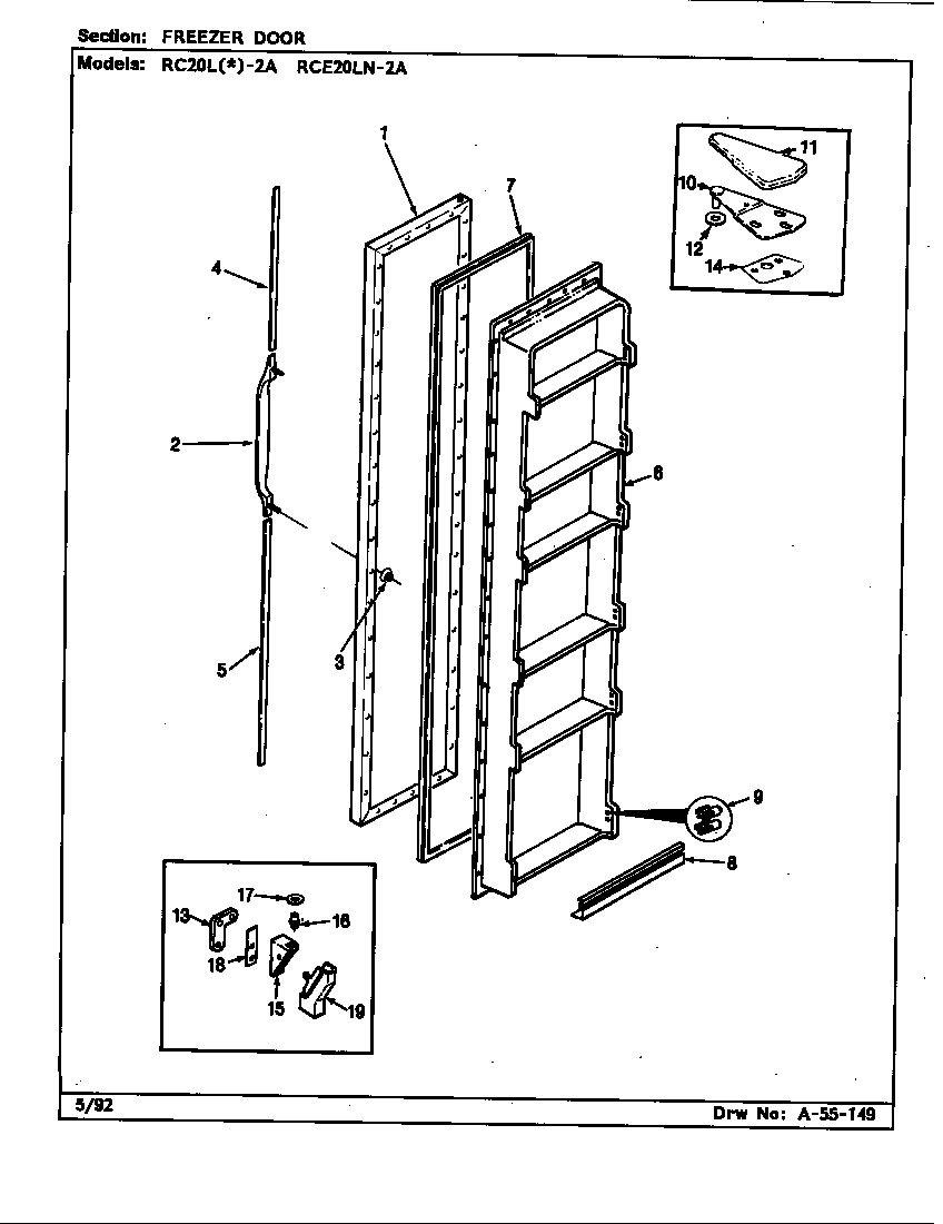 Freezer door