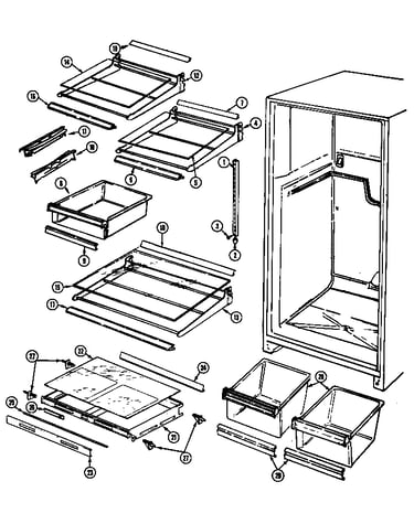 Shelves & accessories (rbe193ta) (rbe193tw)