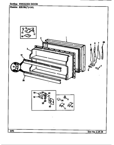 Freezer door