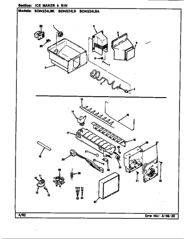 Ice maker & bin