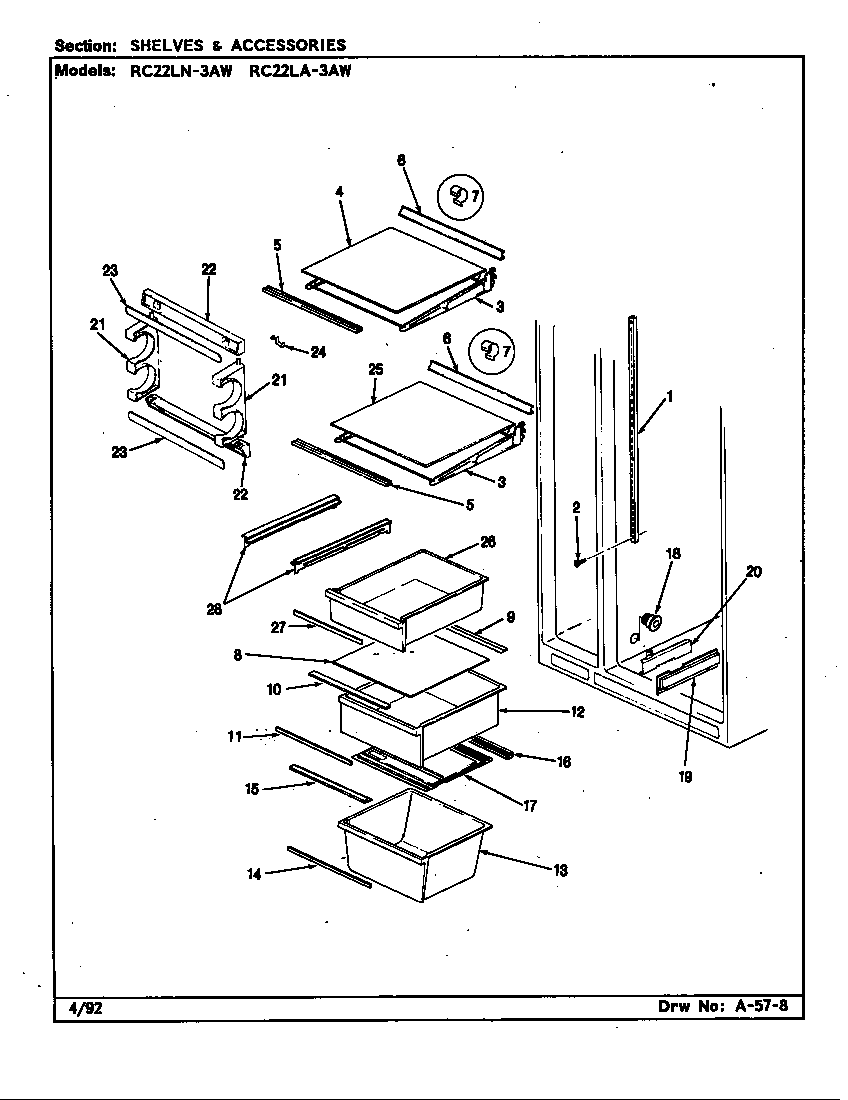 Shelves & accessories (rc22la-3aw/bs32e) (rc22la-3aw/cs32a) (rc22ln-3aw/bs31e) (rc22ln-3aw/cs31a)