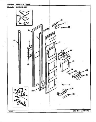 Freezer door