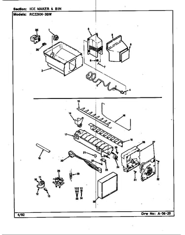 Ice maker & bin