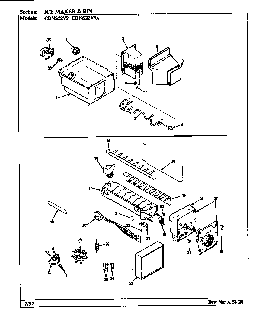 Ice maker & bin