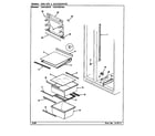 Maytag CDNS20V8/CR07A shelves & accessories diagram