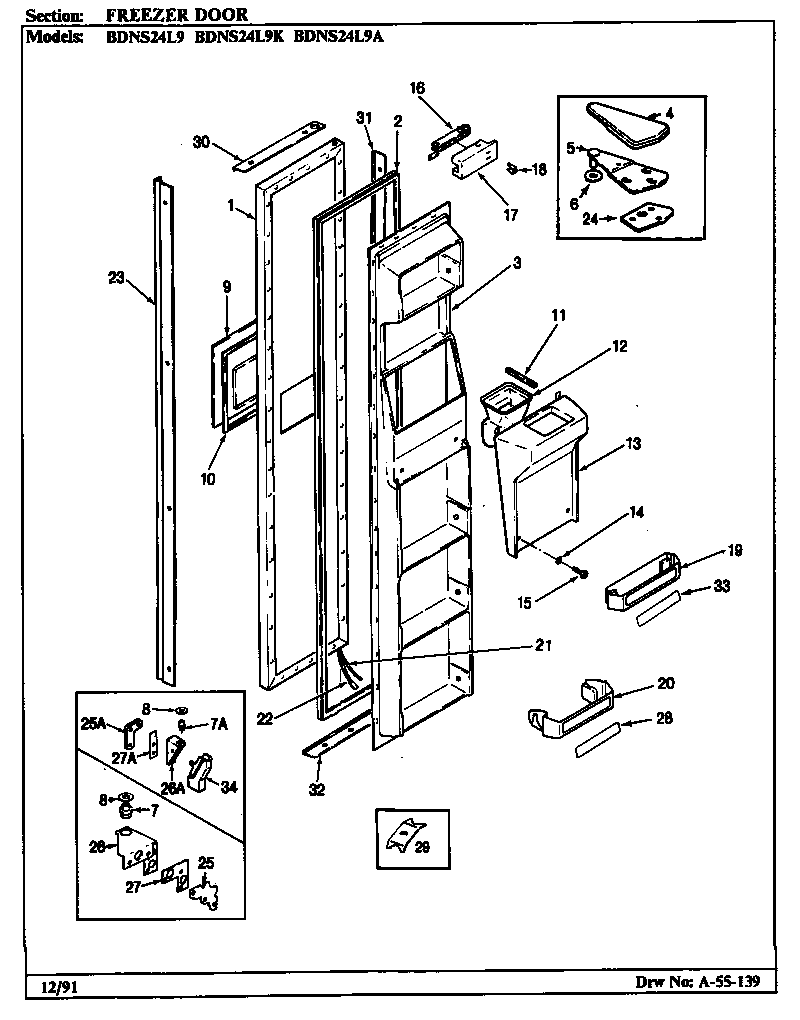 Freezer door
