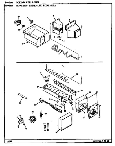 Ice maker & bin