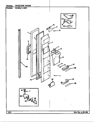Freezer door