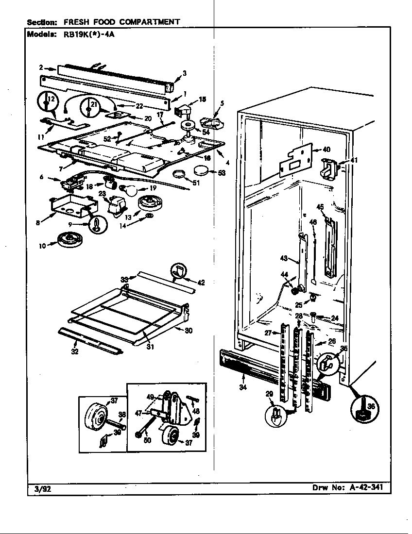 FRESH FOOD COMPARTMENT (RB19KA-4A/BG64A) (RB19KA-4A/BG65A) (RB19KN-4A/BG64A) (RB19KN-4A/BG65A)