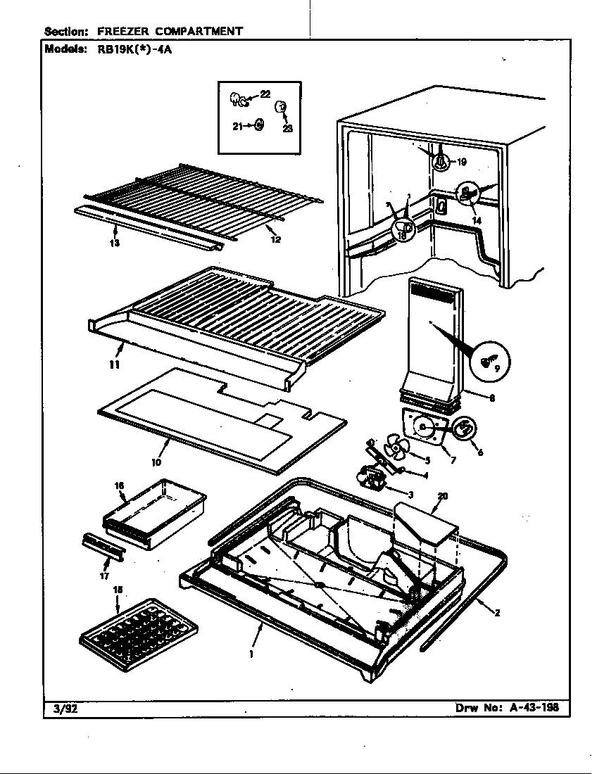 FREEZER COMPARTMENT (RB19KA-4A/BG64A) (RB19KA-4A/BG65A) (RB19KN-4A/BG64A) (RB19KN-4A/BG65A)