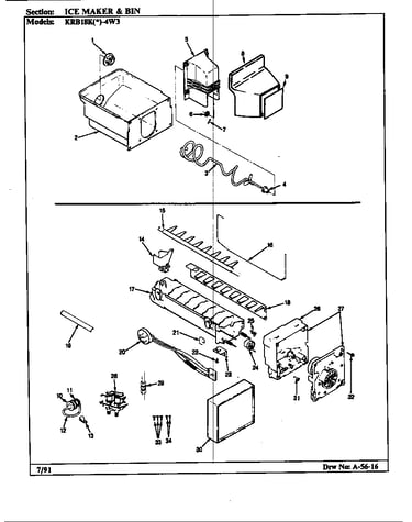 Ice maker & bin