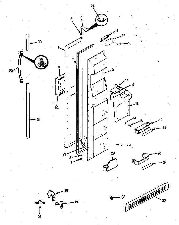 Freezer door