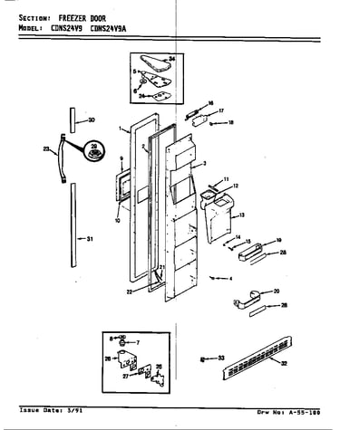Freezer door