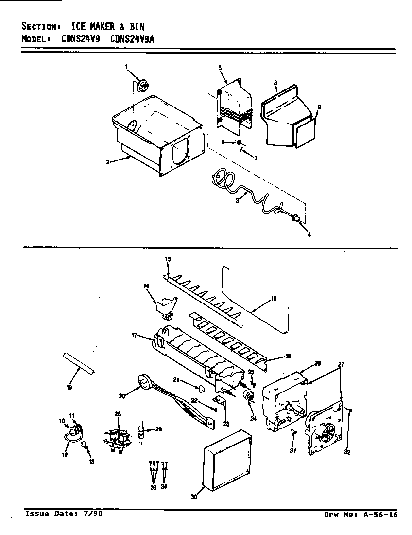 Ice maker & bin