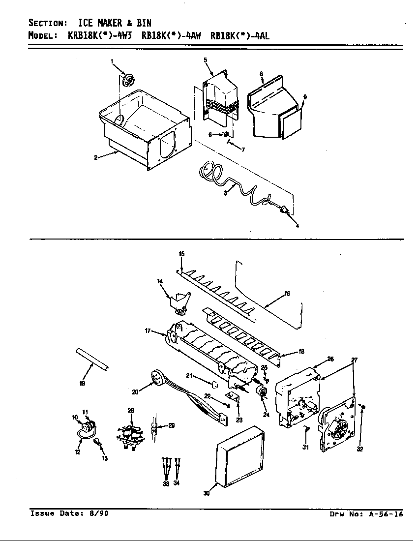 Ice maker & bin