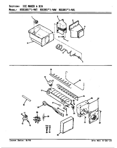 Ice maker & bin